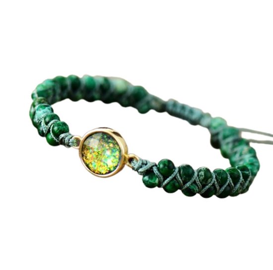 Marama - armband Opal Green Eye - verstelbaar - edelsteen Opaal - damesarmband