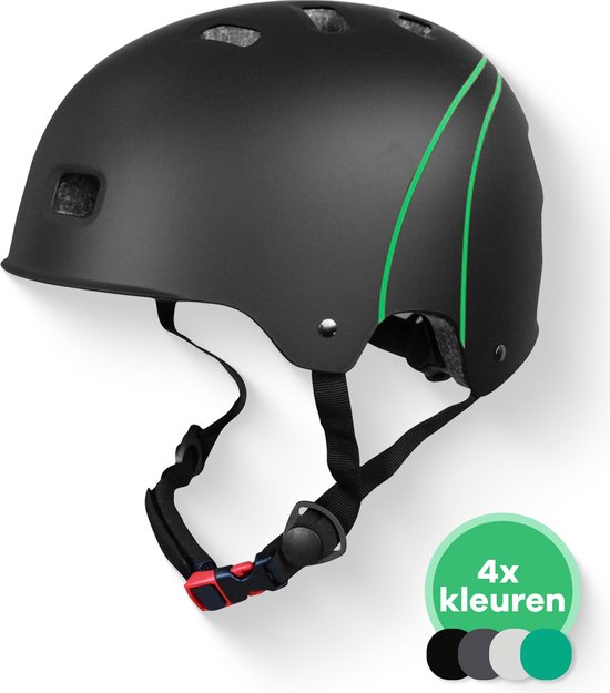 GOOFF® Skate Snorscooter helm | 14x ventilatie | matgrijs | lichtgewicht