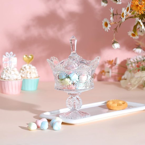 Glazen Venz snoeppot, voorraadpot, winkelfles, 30'r jaren😍 - Huis vol vintage