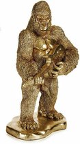 Decoratieve figuren Gorilla Gitaar Gouden 16 x 39 x 27 cm (3 Stuks)