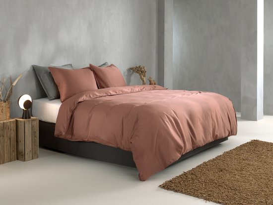 Zohome Satinado Dekbedovertrek - Lits-jumeaux - Katoensatijn - 240x200-220cm - Roze