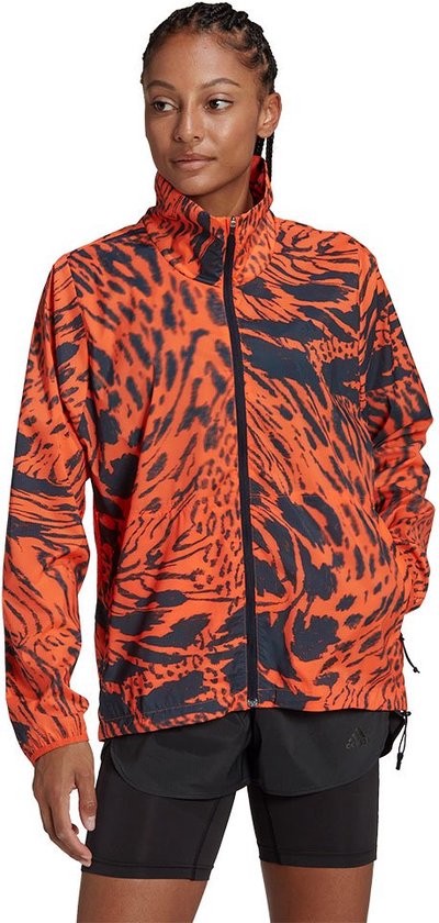 adidas Fast AOP Jacket Dames - sportjas - oranje - Vrouwen