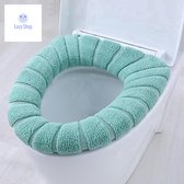 2x Toiletbril Hoes - Zachte Toiletzitting - Toiletbril Cover - WC Bril Cover - Herbruikbaar - Wasbaar - Groen