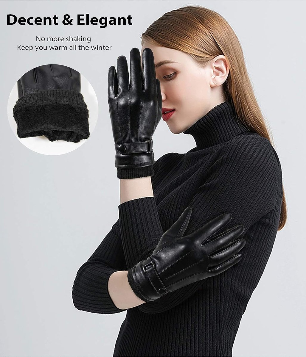 Gants thermiques pour femmes, tricot tressé, écran tactile épais, gants  d'hiver avec doublure thermique chaude, manchette, gants élastiques doux