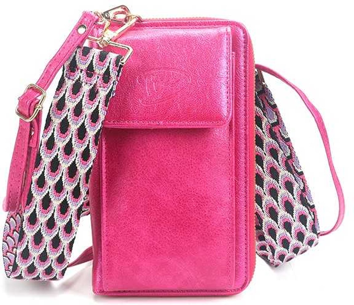 Rose new Zafra portemonnee/ telefoontasje | schouderband | verstelbaar| minibag | klein tasje | wallet | phonebag | modetrend2023 | i'mdutch |