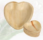 Assiette jetable feuille de palmier durable.bol en forme de coeur 16 cm.Réutilisable après chips ou similaire.Passe au micro-ondes,100% biodégradable à partir de feuilles de palmier.Respectueux de l'environnement.Touche romantique. Uniek sur Bol.