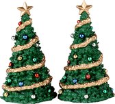 Lemax - Classic Christmas Tree 6.5 cm - Set van 2