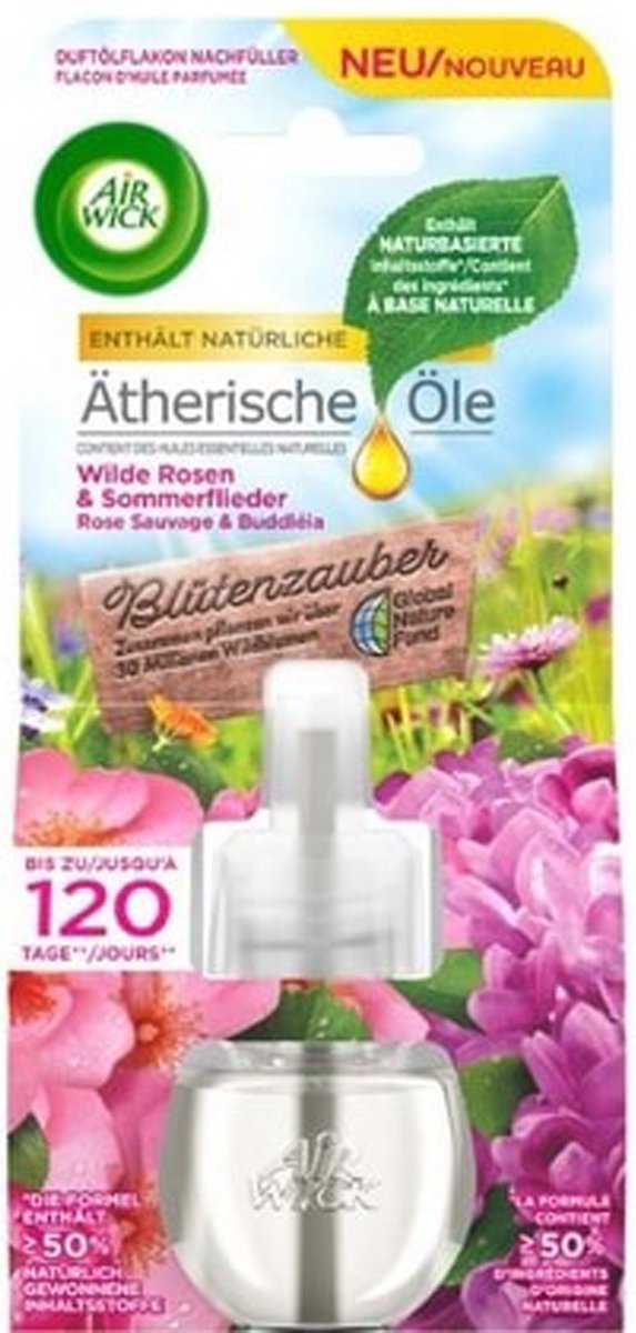 Goedkoopste Air Wick - Luchtverfrisser - Navulling - Rose Sauvage & Buddléia - 19ml