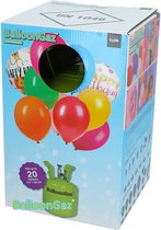 Balloon Gaz Helium Tank - 20 ballonnen - heliumtank voor ballonnen - helium - heliumpomp voor ballonnen - gastank ballonnen - heliumtanks - heliumballonnen verjaardag