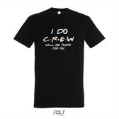 Vrijgezellenfeest T-shirt I Do Crew - Grappig T-shirt met 100% Katoenen Ronde Hals - Zwart - Maat L - bride to be - team bride