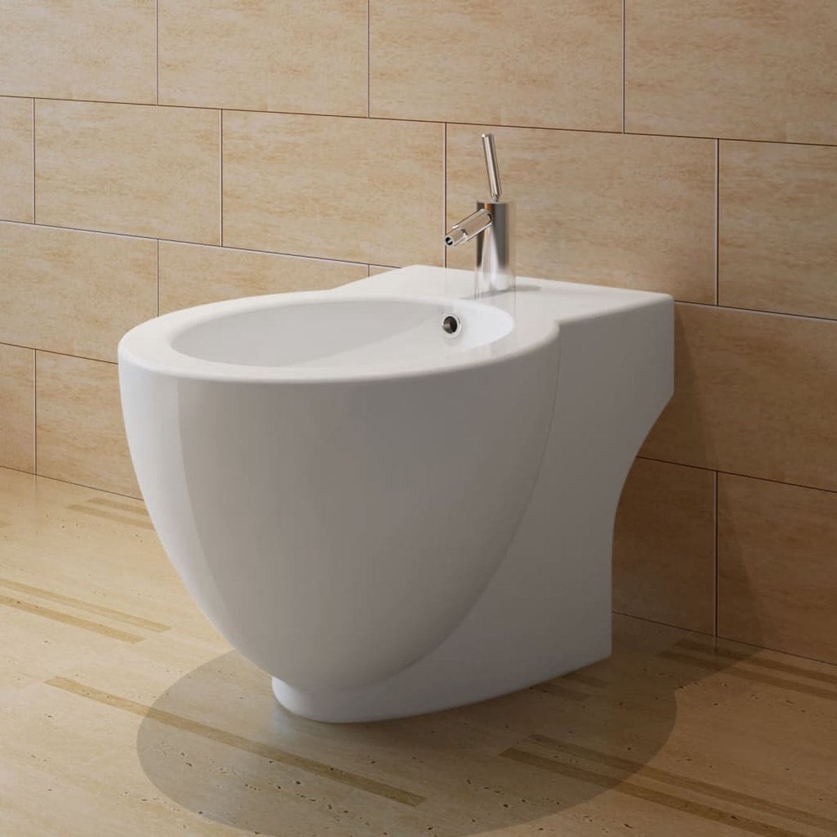 The Living Store Staand Bidet - Wit - 58x40x40cm - Hygiënisch wassen - Kraan niet inbegrepen - The Living Store