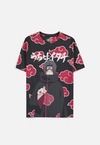 Naruto - Itachi Clouds - Digital Printed Heren T-shirt - M - Zwart