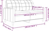 vidaXL - Tweezitsbank - 120 - cm - stof - donkergrijs