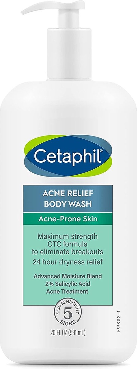Cetaphil Acne Relief Bodywash - 2% Salicylic Acid - Acne-verlichtende Lichaamswas 591 ml
