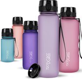 SoftTouch-drinkfles "uberBottle" + zeef - 1,5 L - BPA-vrij - waterfles voor sport, fitness, sportschool, buitenshuis, wandelen - grote sportfles van Tritan - licht, duurzaam
