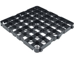 Rubbermagazijn - Grindmatten - 4 stuks - Per m² - Zwart - 50x50cm - Dikte 3 cm- splitmatten