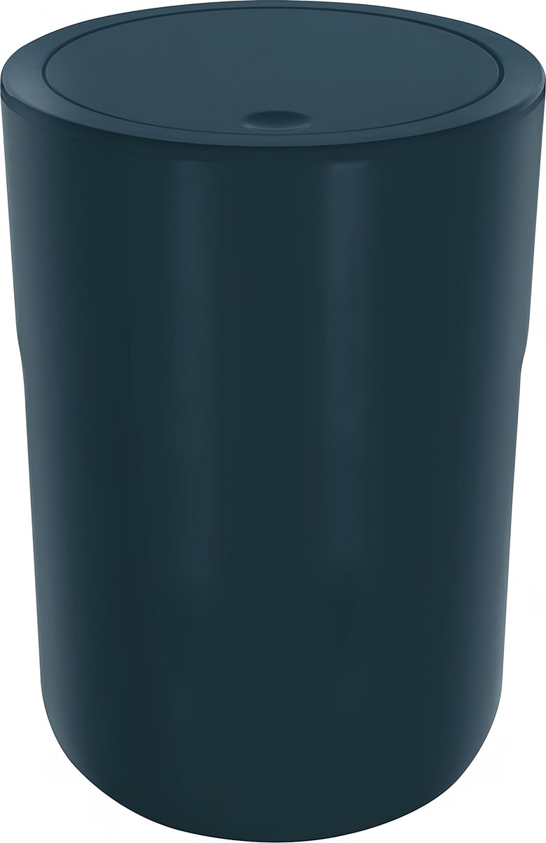 emmer Cocco met extra ring voor vuilniszakken, pedaalemmer, afvalemmer met kanteldeksel, 5 liter (diameter x hoogte): 19 x 26 cm, donkergrijs