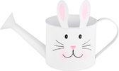 Dekoratief | Gieter bunny, wit/roze, metaal, 29x13x18cm | A230382
