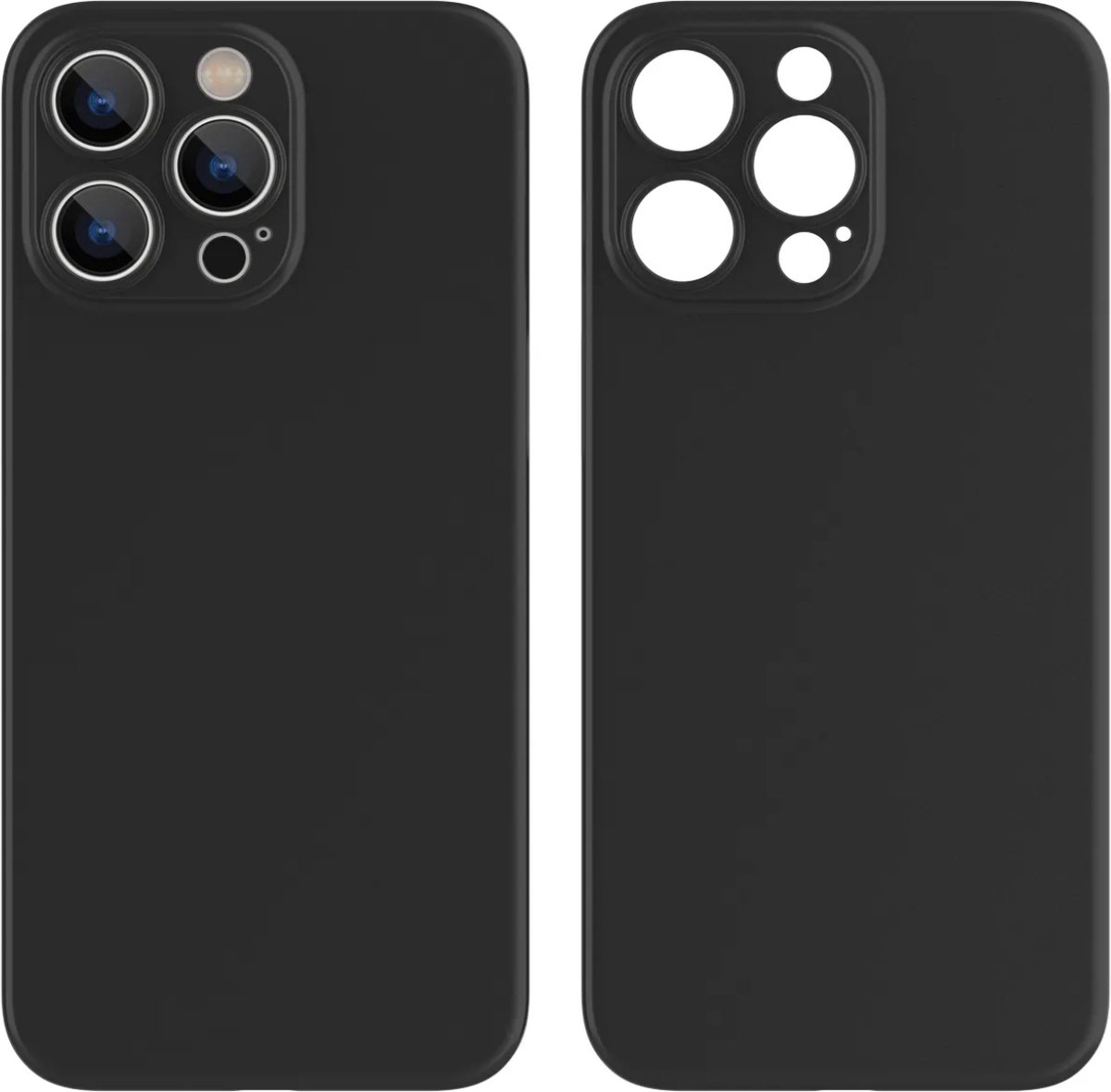 Siliconen slim fit telefoonhoesje iPhone 14 Plus - extra bescherming - Zwart
