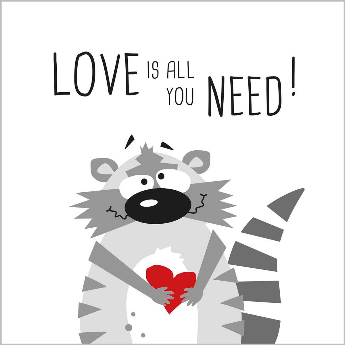 Servietten Love Racoon 33x33 cm