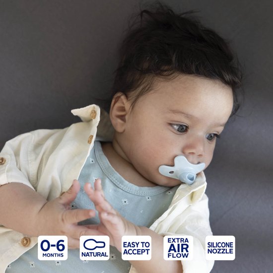 Lichtblauw - 2 Stuks, Siliconen Speen, Gemakkelijk te Accepteren van Philips Avent — afbeelding 2