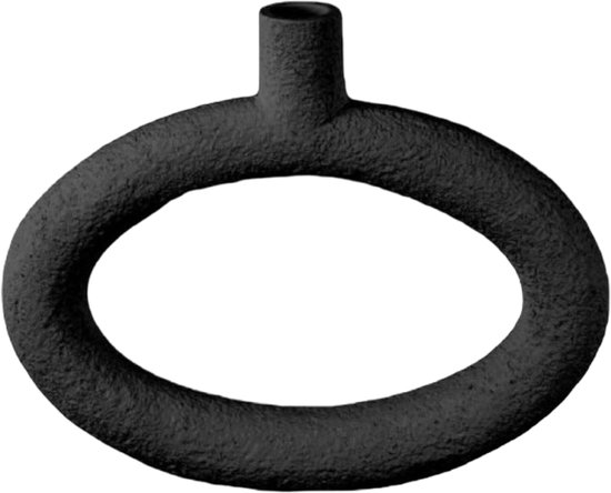 Present Time Vase Ring Ovale Large Zwart