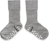 KipKep antislip sokjes - maat 18-24 maanden - Grey, grijs - Blijf-Sokken - 1 paar - zakken niet af - stay-on-socks - biologisch katoen