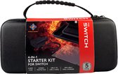 Deltaco Nintendo Switch Starter Kit - Screenprotector - Hardshell Case - Snellader - Oplaadkabel - Zwart