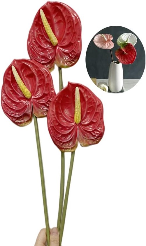 Kunstmatige Anthurium lelies permanente bloem 26