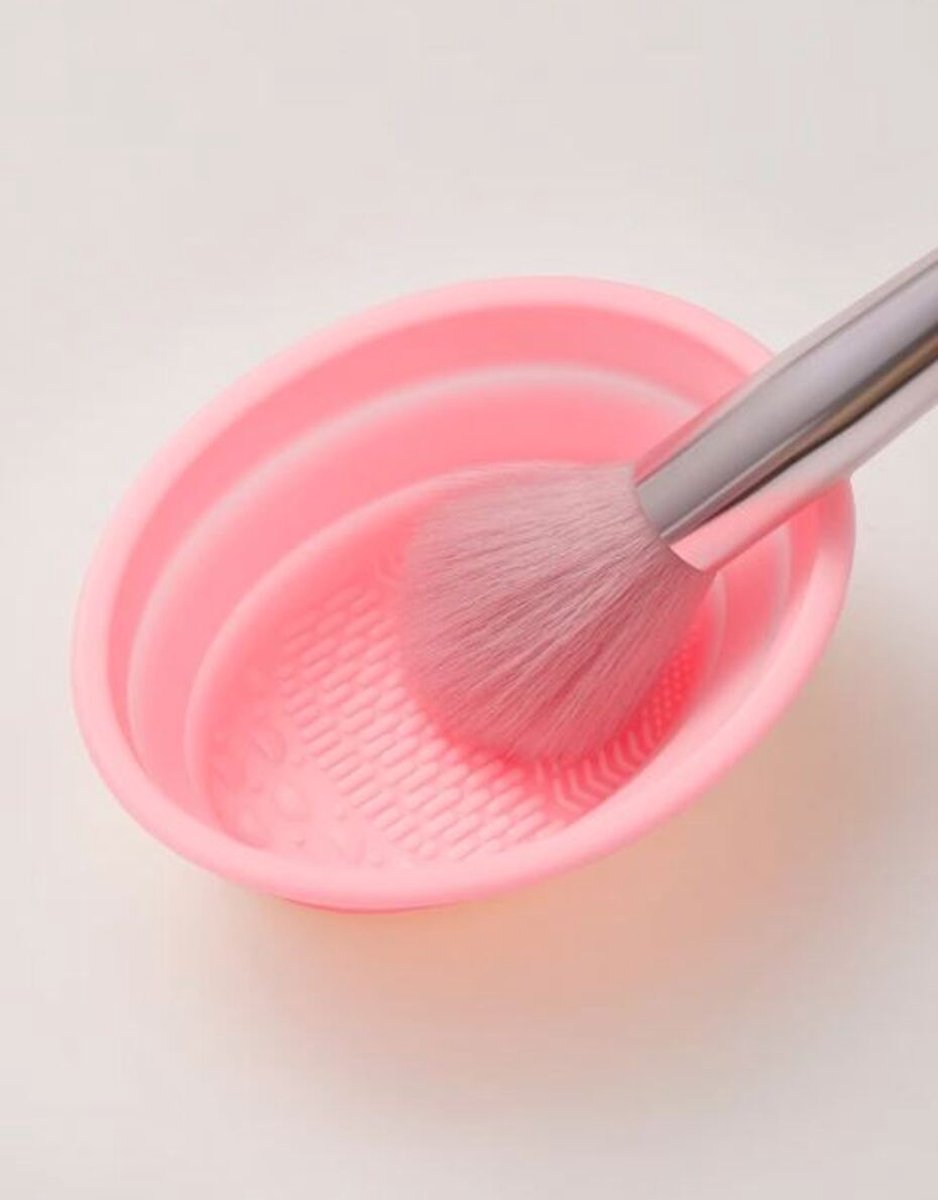 Goedkoopste Reinigingspad Voor Make-up Borstels - Bakje - Schaaltje - Schoonmaken - Reinigen - Make Up - Borstel - Cleaning - Washing - Brushes - Uitvouwbaar - Roze