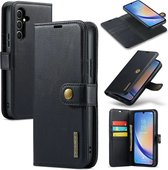 CaseMe - Telefoonhoesje geschikt voor Samsung Galaxy S23 FE - Bookcover - Met Afneembare Magneet - Backcase - Ming Serie - Zwart