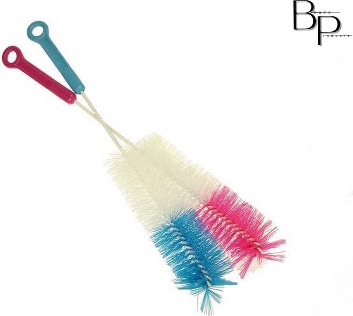 Goedkoopste Fles afwasborstel - 2 Stuks Set 36x5cm- Flessenborstel - Babyfles afwasborstel - Drinkflesborstel - Glazenborstel