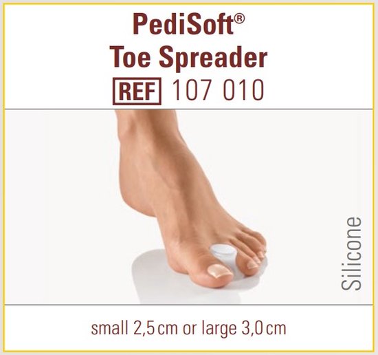 Bort Pedisoft Écarteur d'orteil - Écarteur d'orteil en Siliconen pour Hallux Valgus - Correcteur d'orteils - Taille 1