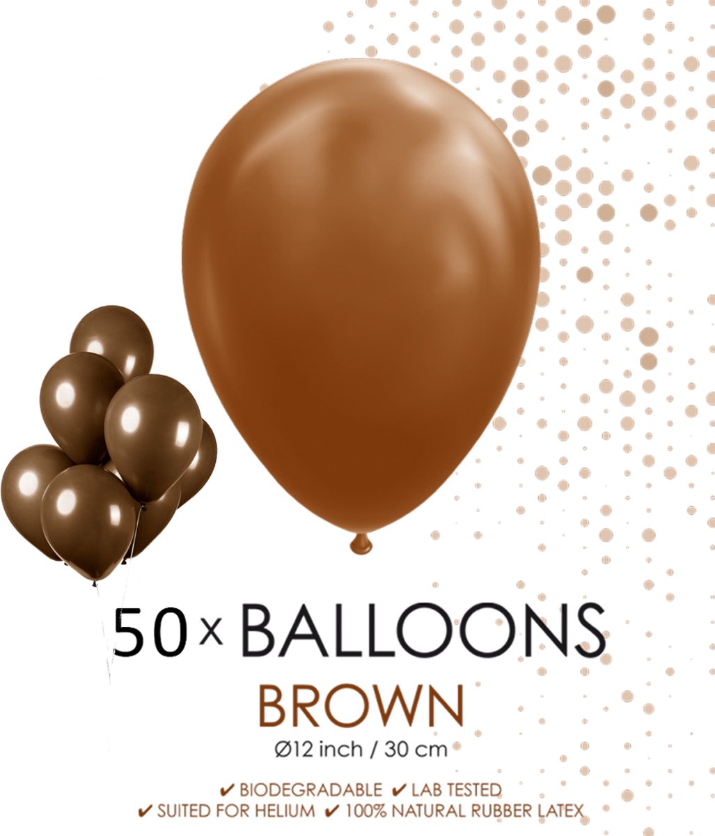 25x Ballon marron chocolat 30cm - Festival party fête anniversaire