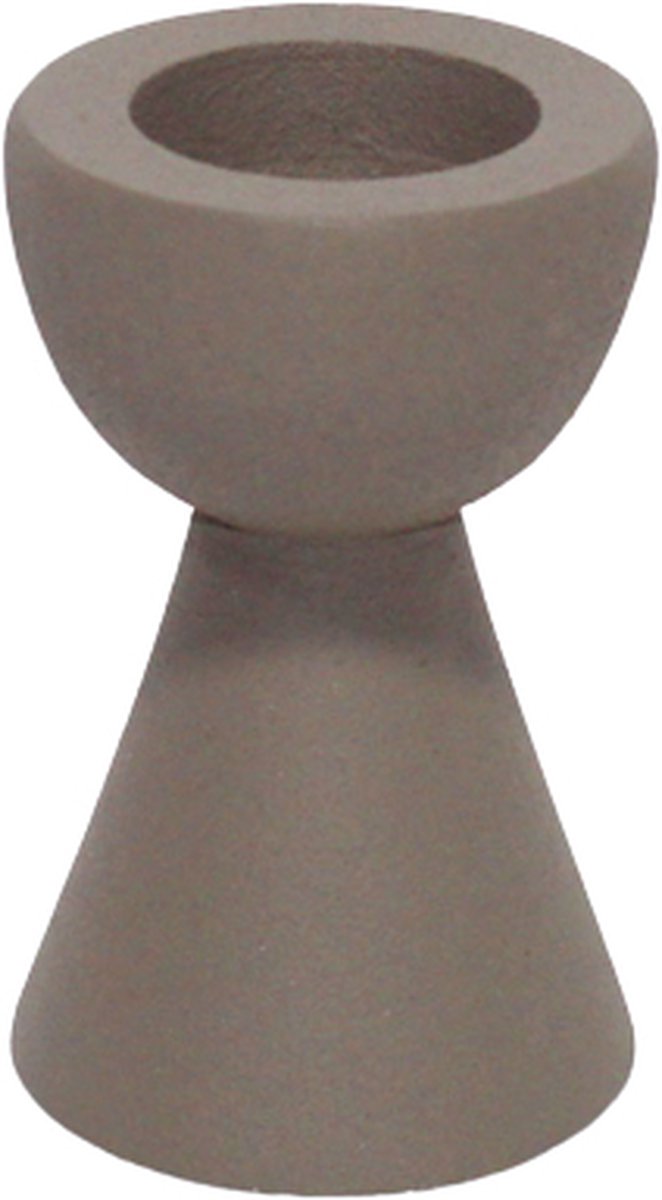 Branded by Kandelaar Taupe - Branded by - kandelaar Kenzi taupe - 7 cm hoog