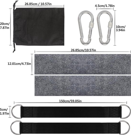 HONGXIN-SHOP Schommelbevestiging, 150 cm, hangmat