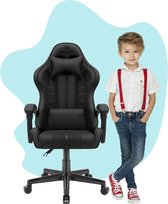 Gamingstoel - Ergonomische bureaustoel - Verstelbaar - Zwart - Kinderen