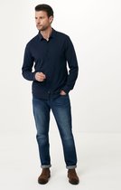 PAUL Basic Lange Mouwen Jersey Shirt Mannen - Navy - Maat L