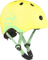 Scoot & Ride Helmet – Kinderhelm – XS 45-51 cm – LED achterlicht – magnetische sluiting – verstelbaar – Lemon