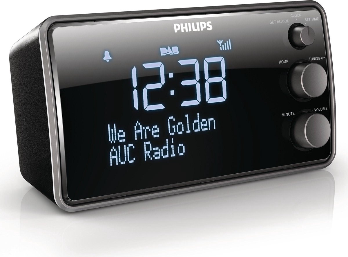 Hen Permanent doorboren Philips AJB3552 - DAB+ wekkerradio - Zwart | bol.com