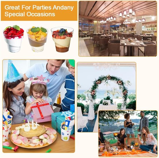 50 Stuks Mini Dessert Cups, Dessert Bowls Vierkante Dessert Cups Cl Herbruikbare Serveerbeker Voor Dessert Pudding Mousse Party 50 Stuks Mini Dessert Cups, Dessert Bowls Vierkante Dessert Cups Cl Herbruikbare Serveerbeker Voor Dessert Pudding Mousse Party