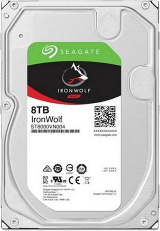 Seagate Ironwolf St8000vn004 Hard Drive - 3.5 Internal - 8 Tb - Sata (sata / 600) - 7200 Rpm - Buffer 256 Mb