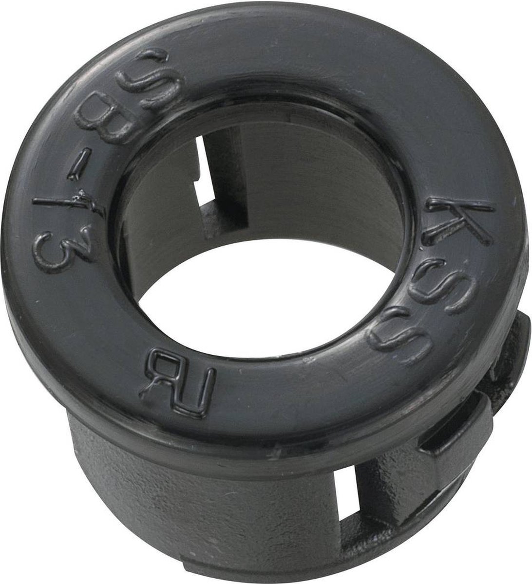 TRU COMPONENTS TC-SBR13203 Kabeldoorvoering Montagegat: 12.7 mm Klem-Ø (max.): 8 mm Plaatdikte (max.): 3.2 mm Polyamide Zwart 100 stuk(s)