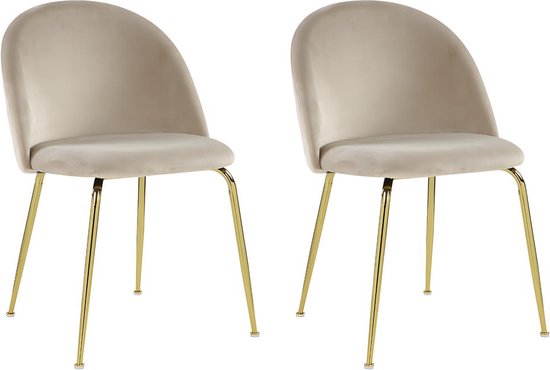 Table à manger 6 chaises dorée grise LUXOR - Table & Chaise Dorée