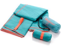 Meteor Sneldrogende Handdoek L 80x130 cm turquoise - Handdoeken - groot formaat, kleur
