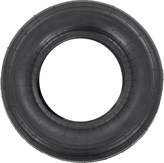 vidaXL - Kruiwagenband - 3.50-8 - 4PR - rubber van VidaXL — afbeelding 2