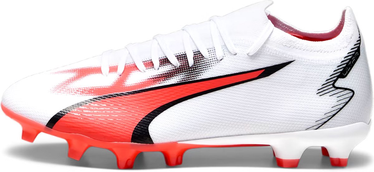 PUMA ULTRA MATCH FG/AG Unisex Sportschoenen - Zwart/Wit/Roze - Maat 40,5
