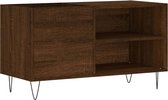 vidaXL - Platenkast - 85x38x48 - cm - bewerkt - hout - bruin - eikenkleur