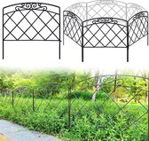 Decoratief metalen tuinhek 24"B x 24"H (5 panelen, totale lengte: 3m) metalen rand vouwhek landschap hek voor bloembed bomen dier barrière