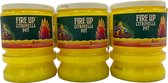 3x Fire Up - Citronella Pot - Kaars voor Buiten - 6 x 8 cm